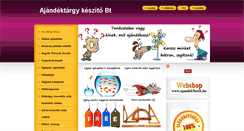 Desktop Screenshot of ajandekkeszito.hu